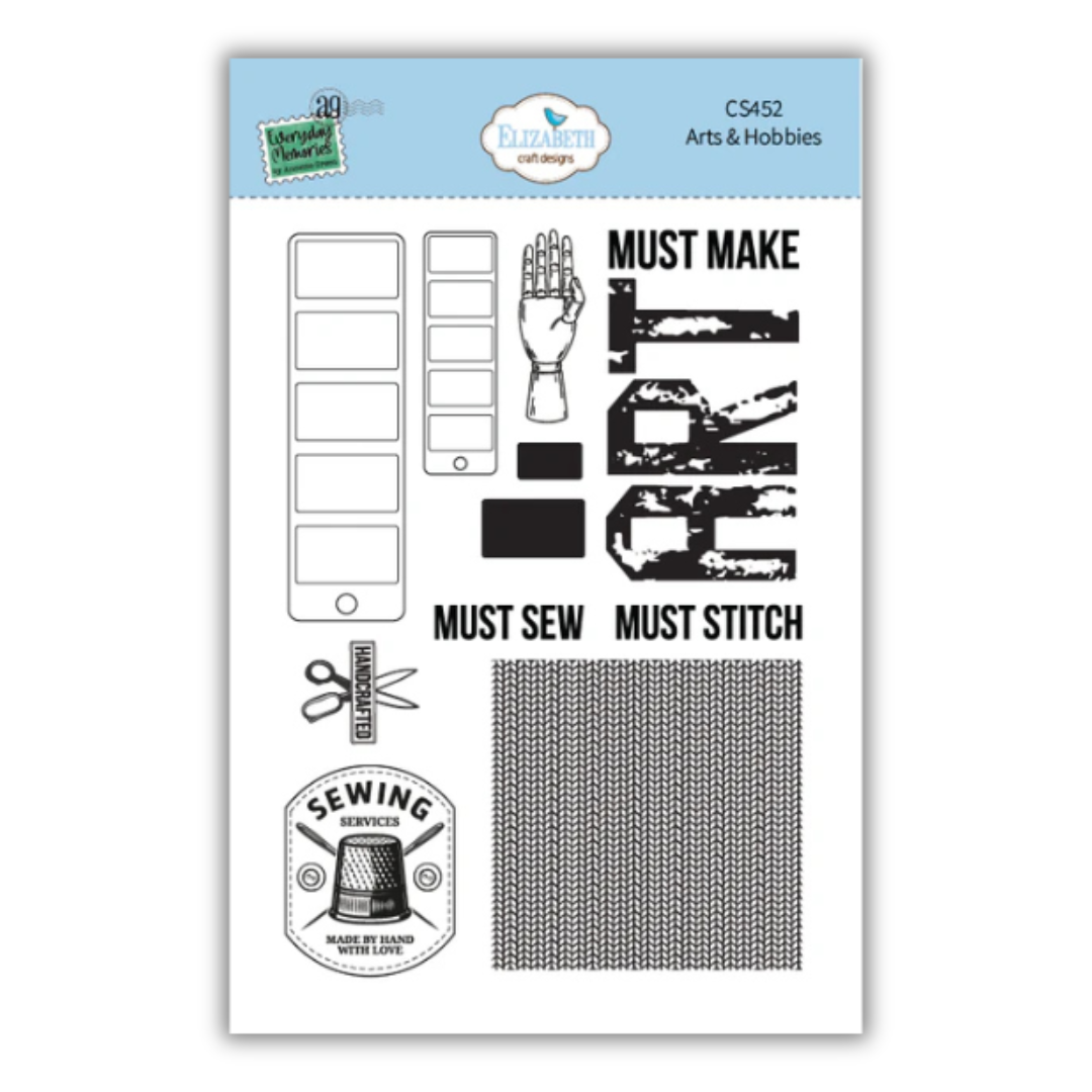 Elizabeth Craft Designs Art & Hobbies Stamp Set - 11 Clear Stamps