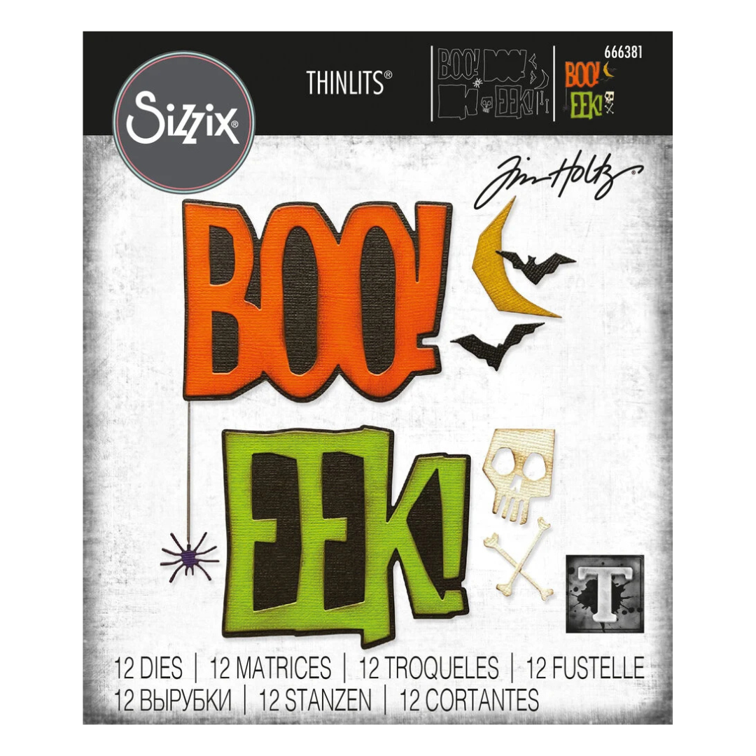 Sizzix Thinlits by Tim Holtz Big Frights Die Set - 12 dies