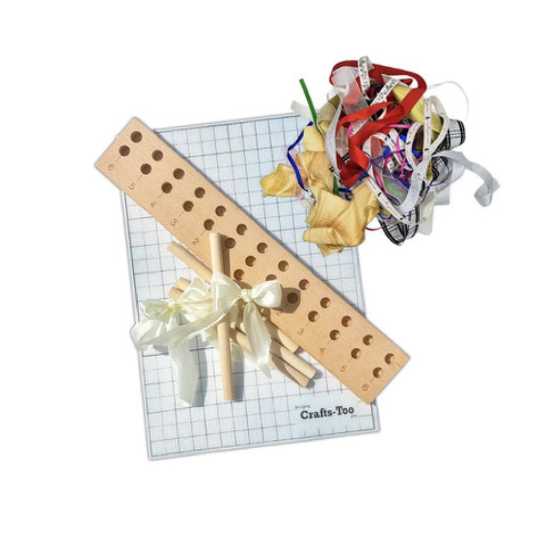 Crafts Too Wooden Bowmaker, A4 Magic Mat & Bonus 25m Ribbon Pack