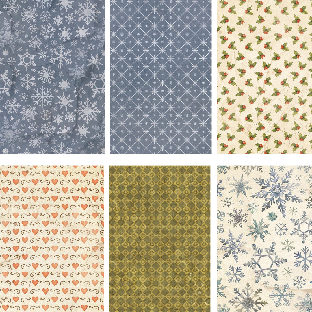 Stamperia Silent Night A6 Rice Paper Backgrounds