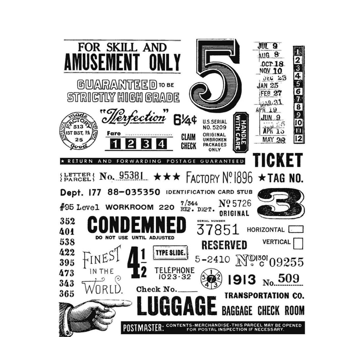 Tim Holtz Stampers Anonymous Cling Stamps - Eccentric