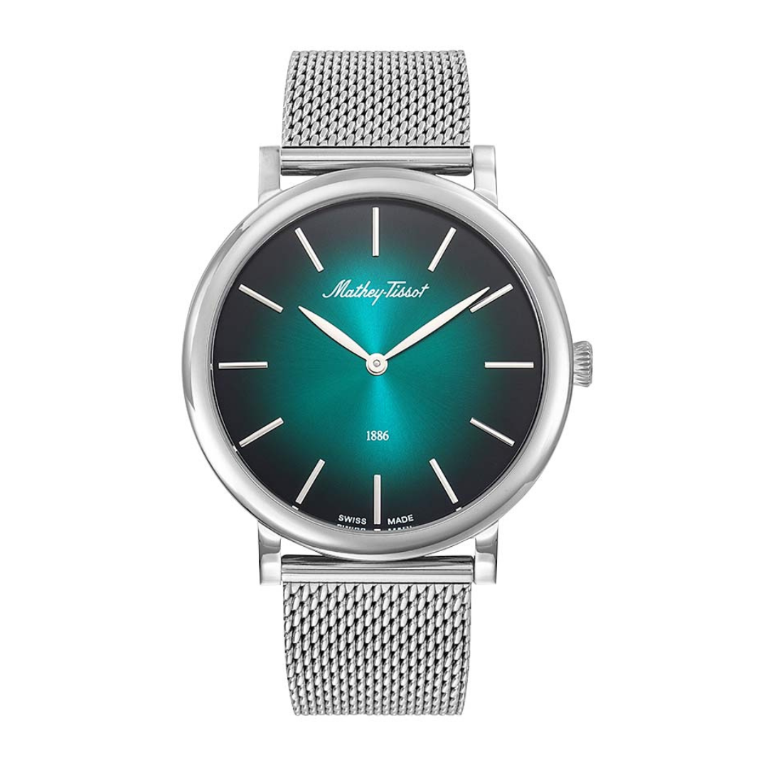 Mathey Tissot Monsoon Round Stainless Steel Watch H7916AV