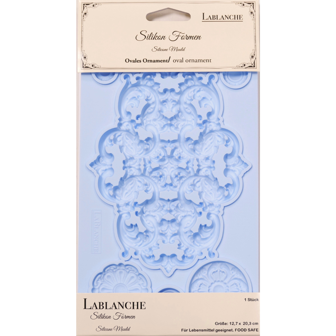 LaBlanche Baroque Oval Ornament Silicone Mould