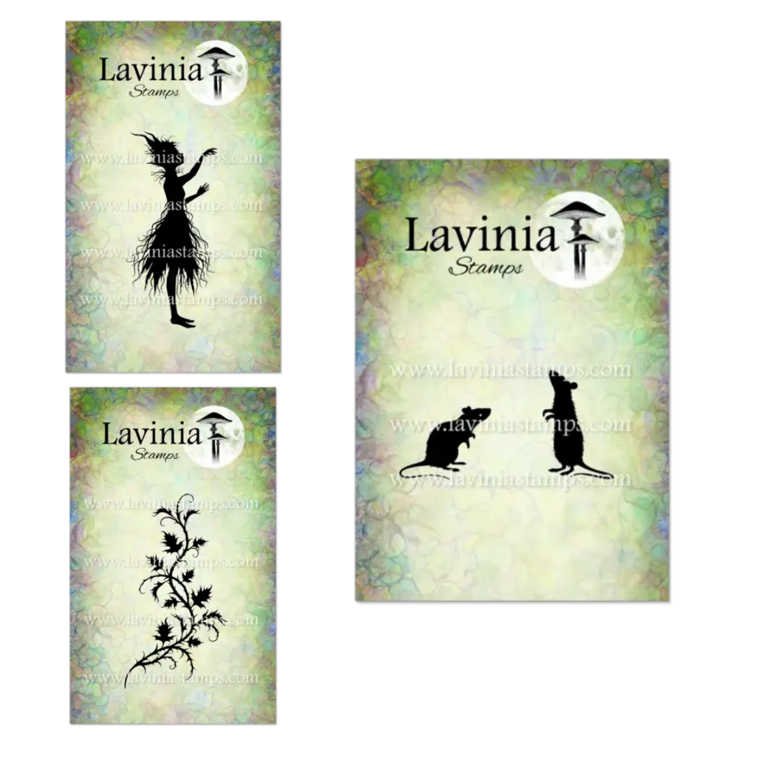 Lavinia Stamps Midnight Coven - Starmoth, Raventhorn, Ragwort & Strawson Stamps