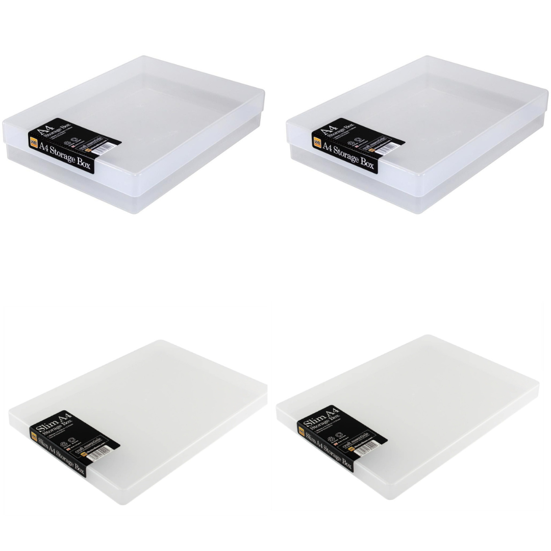 Weston A4 Storage Box Selection - 2 x A4 & 2 x A4 Slim