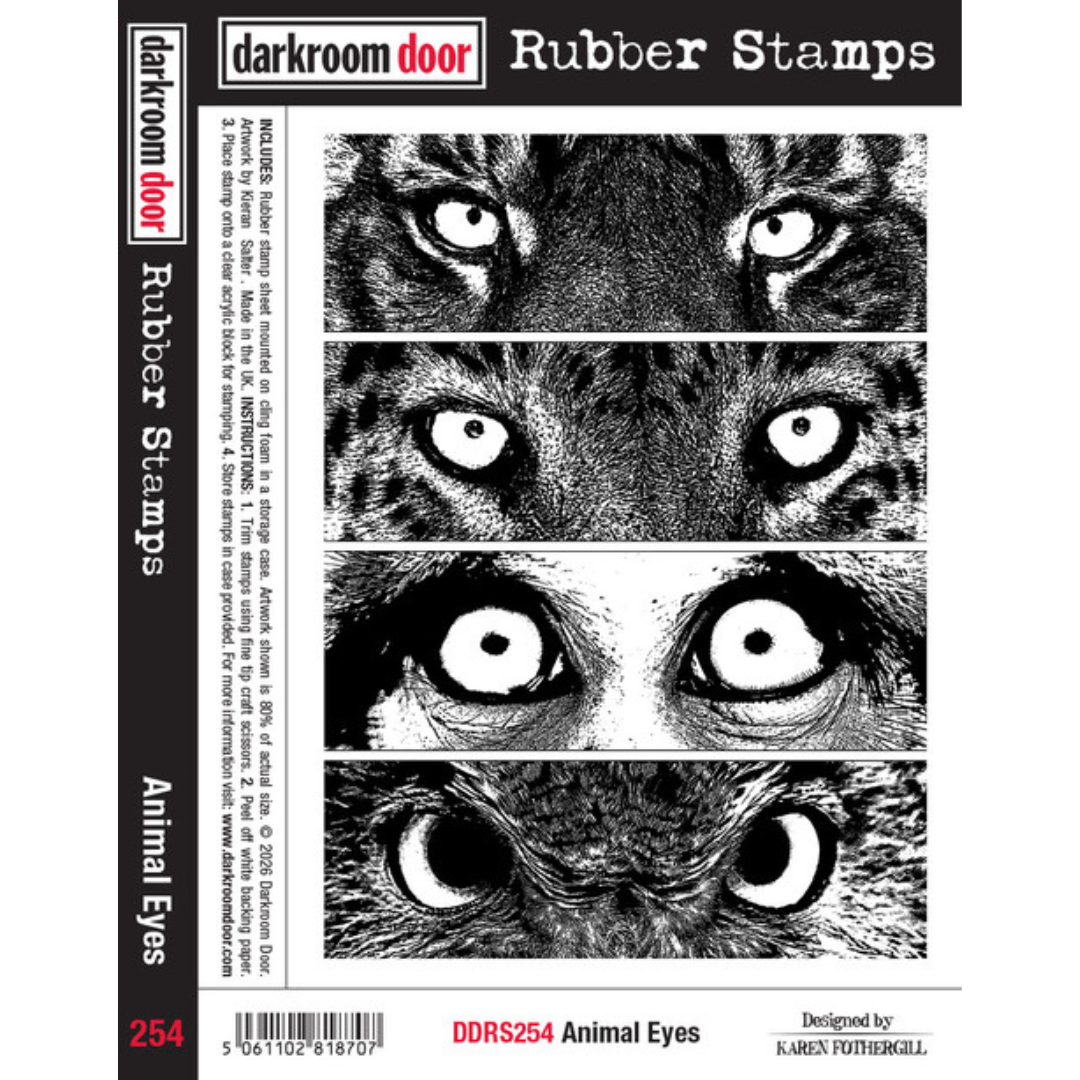 Darkroom Door Animal Eyes Rubber Stamp Set