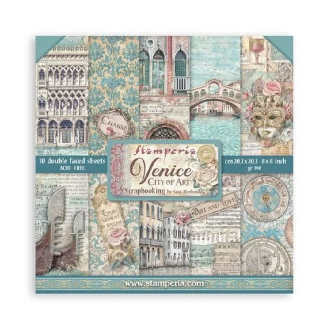 Stamperia Venice City of Art 8x8" Paper Pack