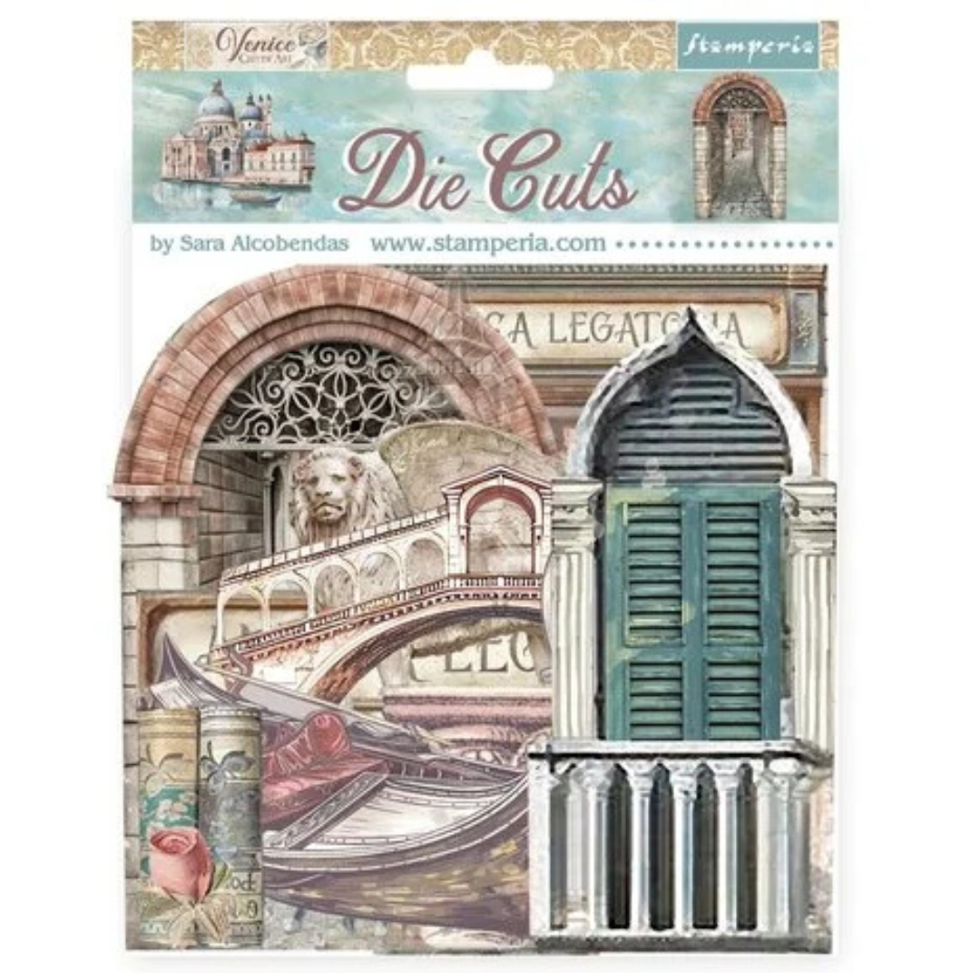 Stamperia Venice City of Art Die Cuts - 38 Pieces