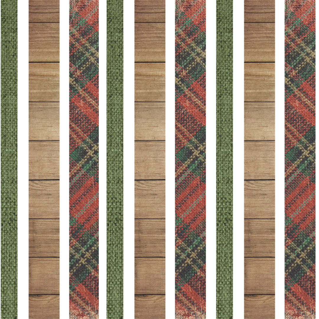 Funky Fossil 3 Sets of 3 Timeless Treasures Trio Washi Tape - 9 Tapes in Total