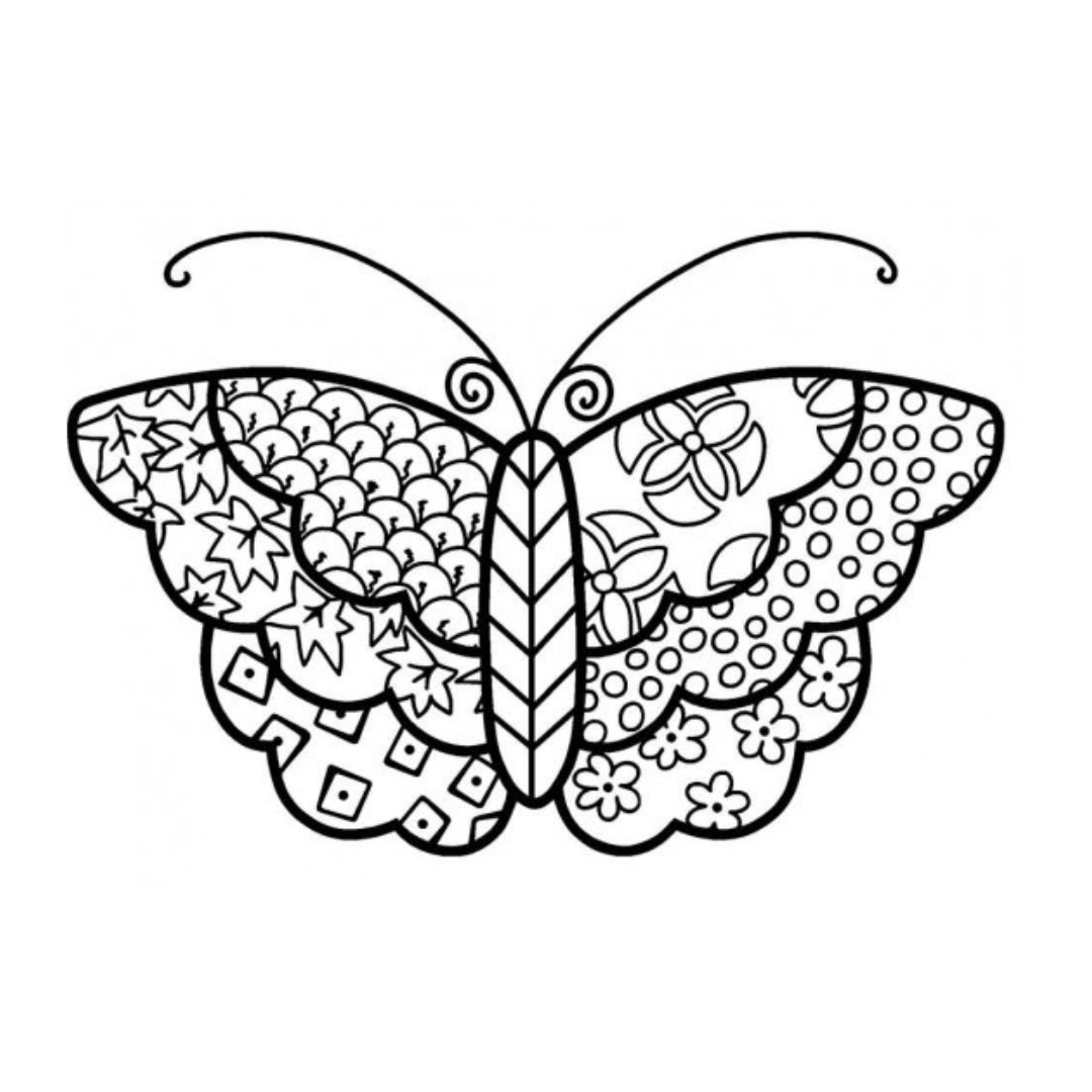 Stamp Addicts Cloth Butterfly Cling Mounted Rubber stamp