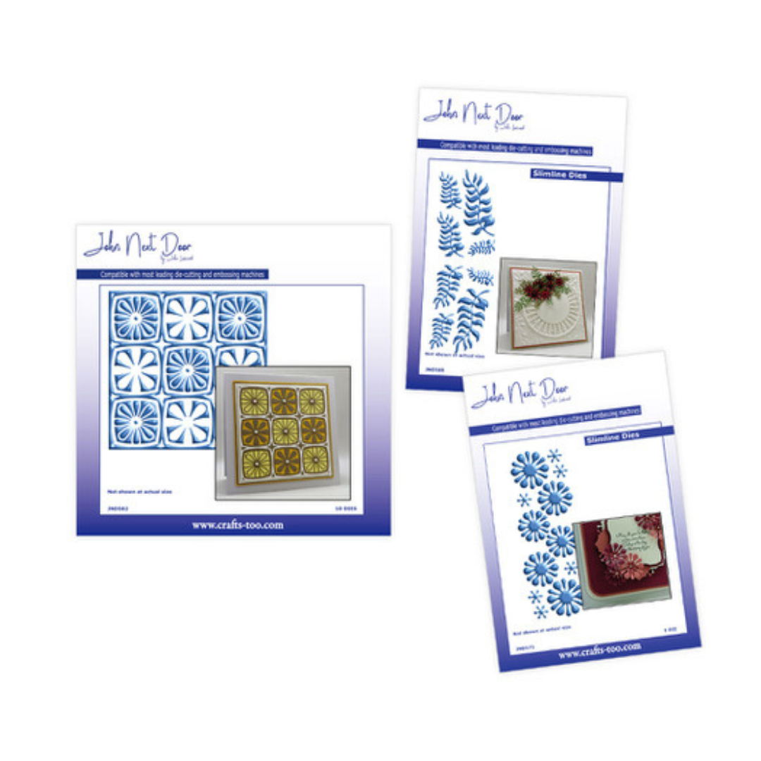 John Next Door Daisy Quilt, Penny Flower & Exotic Fearns Die Sets