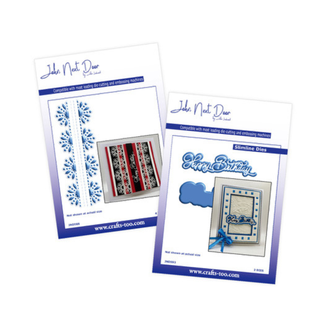 John Next Door Santa Fe Edges & Swirl Birthday Die Set