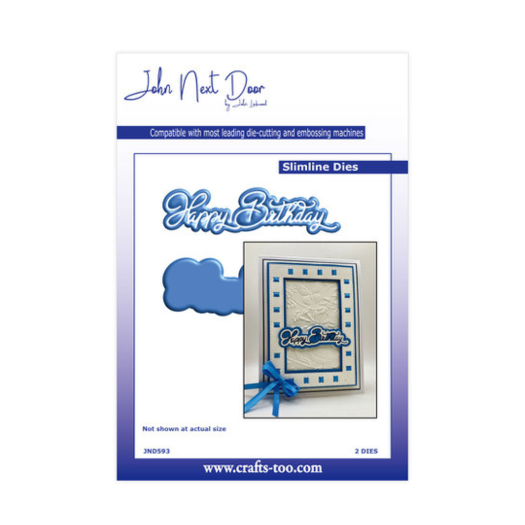 John Next Door Swirl Birthday Die Set - 2 Dies