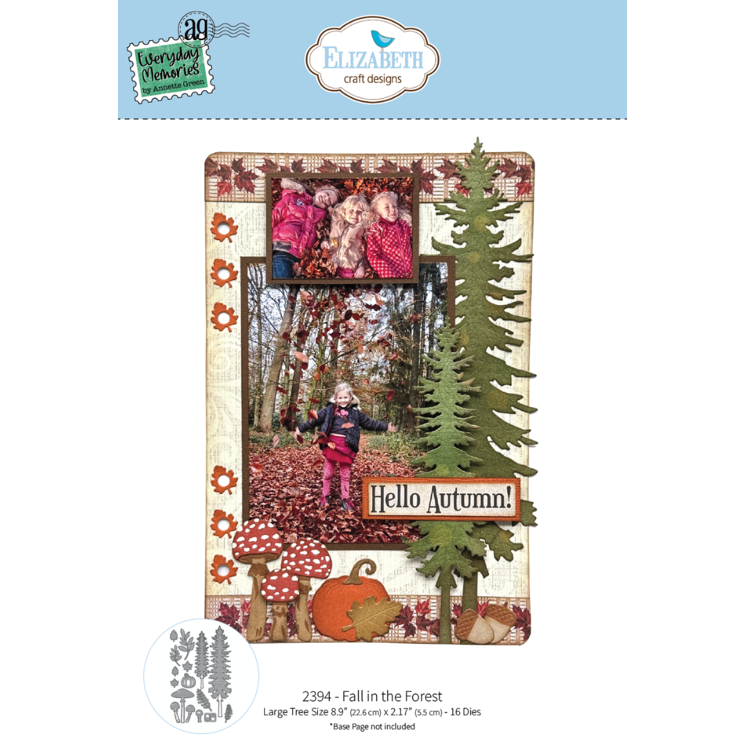 Elizabeth Craft Designs Fall in the Forest Die Set - 16 Dies