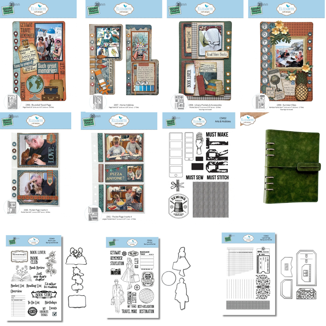 Elizabeth Craft Designs Relax & Relaxation Star Buy Bundle with Earthy Green Large Memory Binder