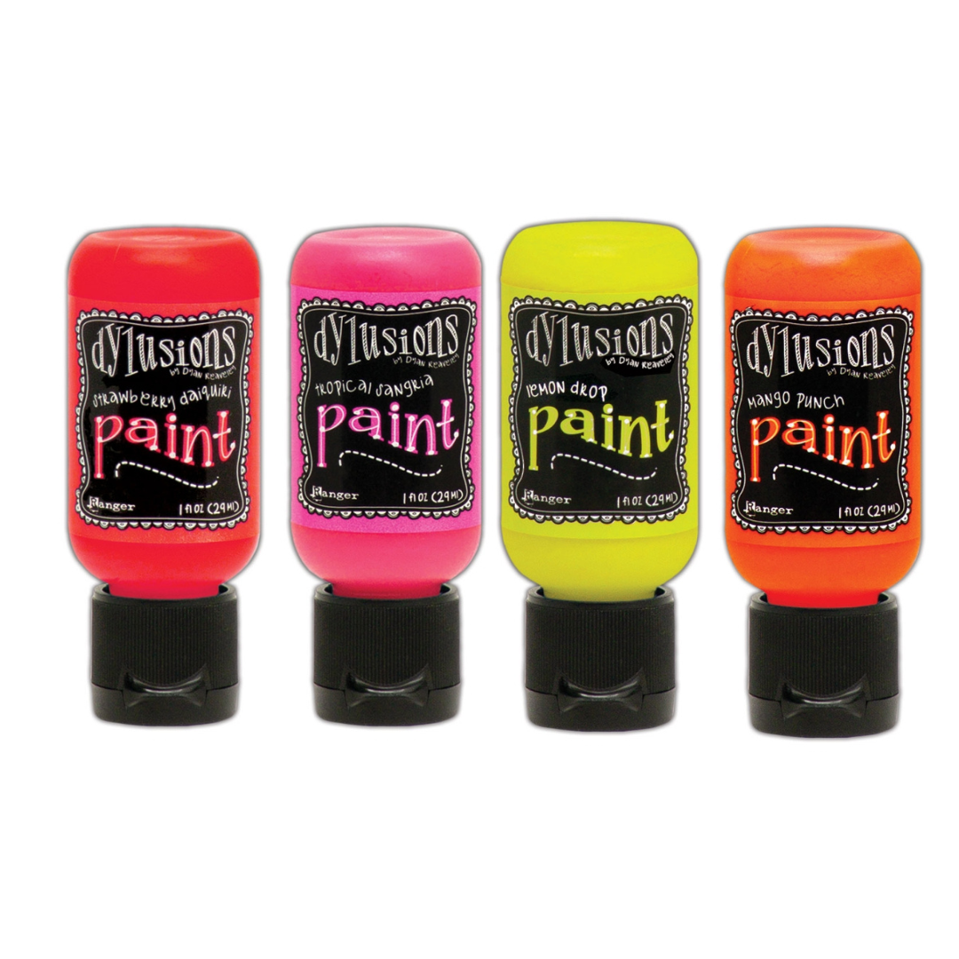 Dylusion Warm Colours Paint Set - 4 x 1oz Bottles