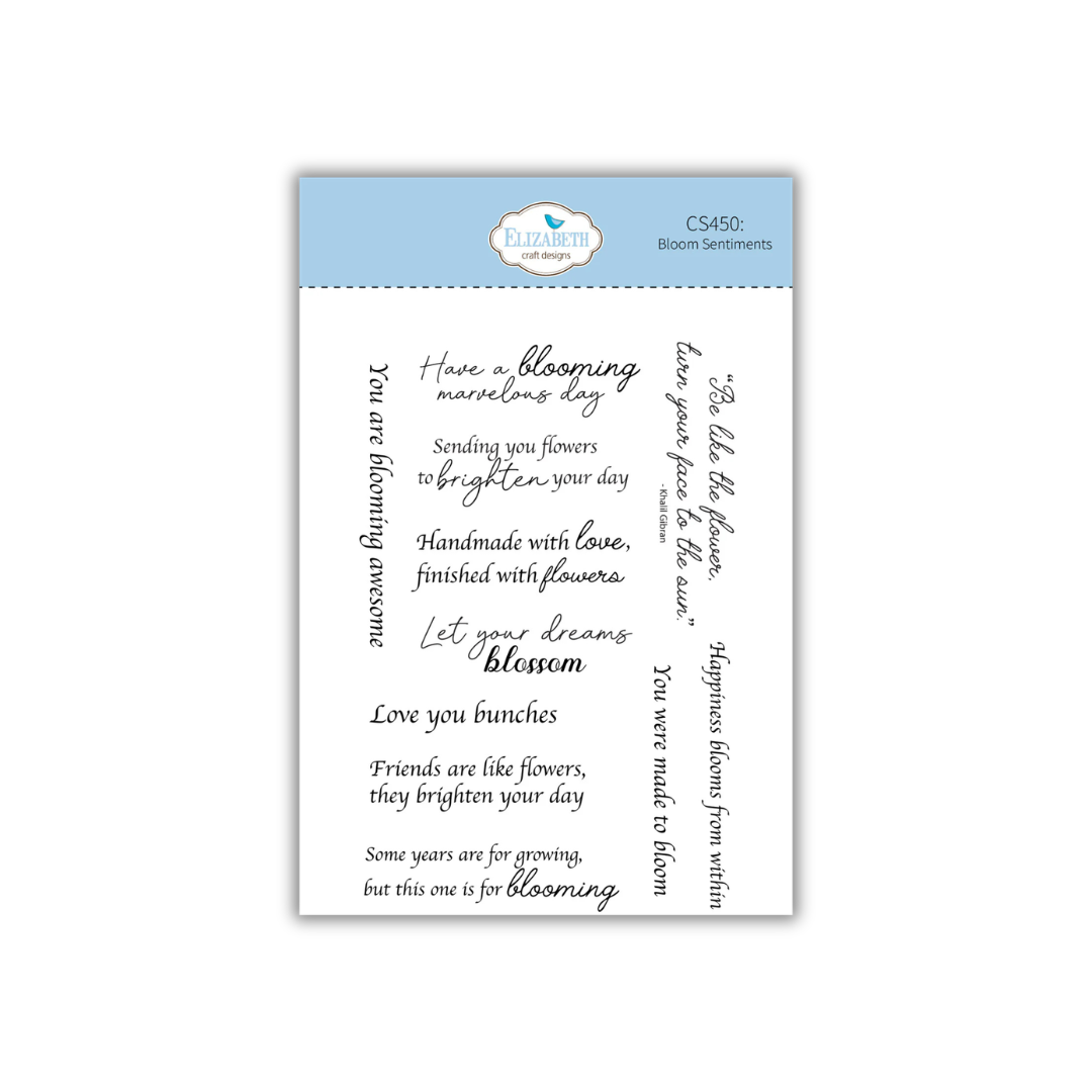 Elizabeth Craft Designs Bloom Sentiments Stamp Set