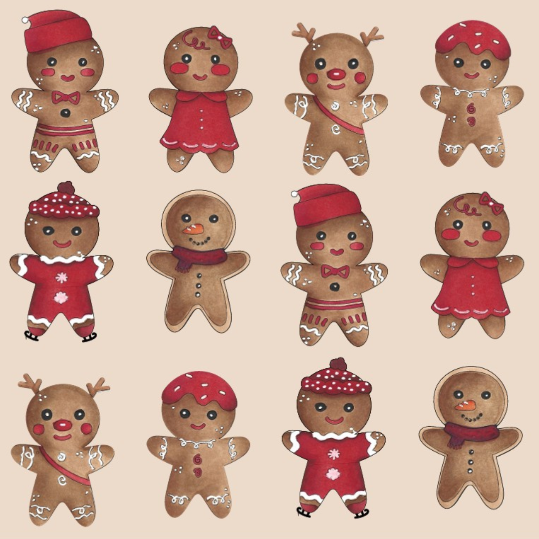 Two Jays Gingerbread Original Digital Download - 12 x 8"x8" Pages
