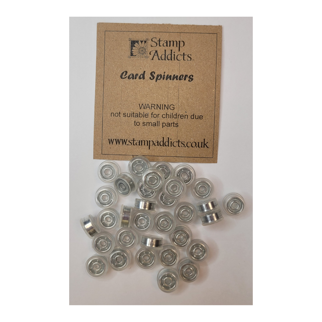 Stamp Addicts Pack of 32 Transparent Card Spinners