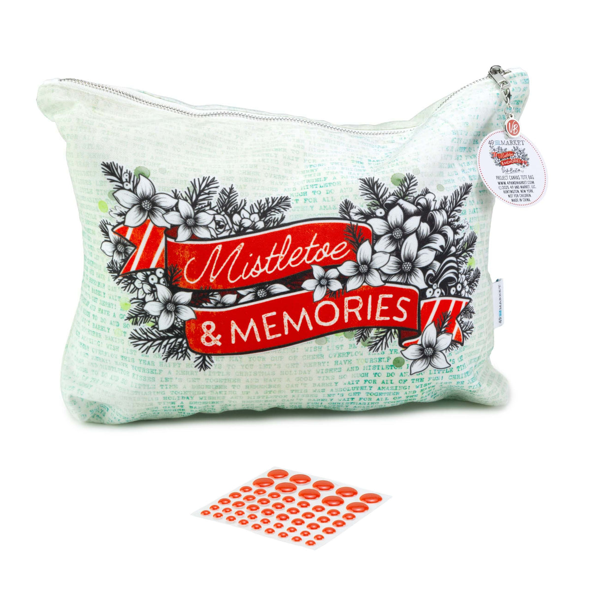 49 And Market Mistletoe And Memories Zippered Tote Bag