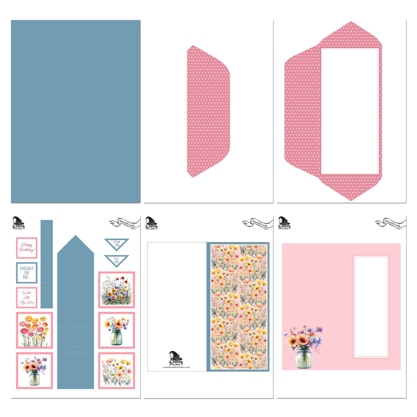 The Crafty Witches Waterfall Cards Vol I Digital Collection