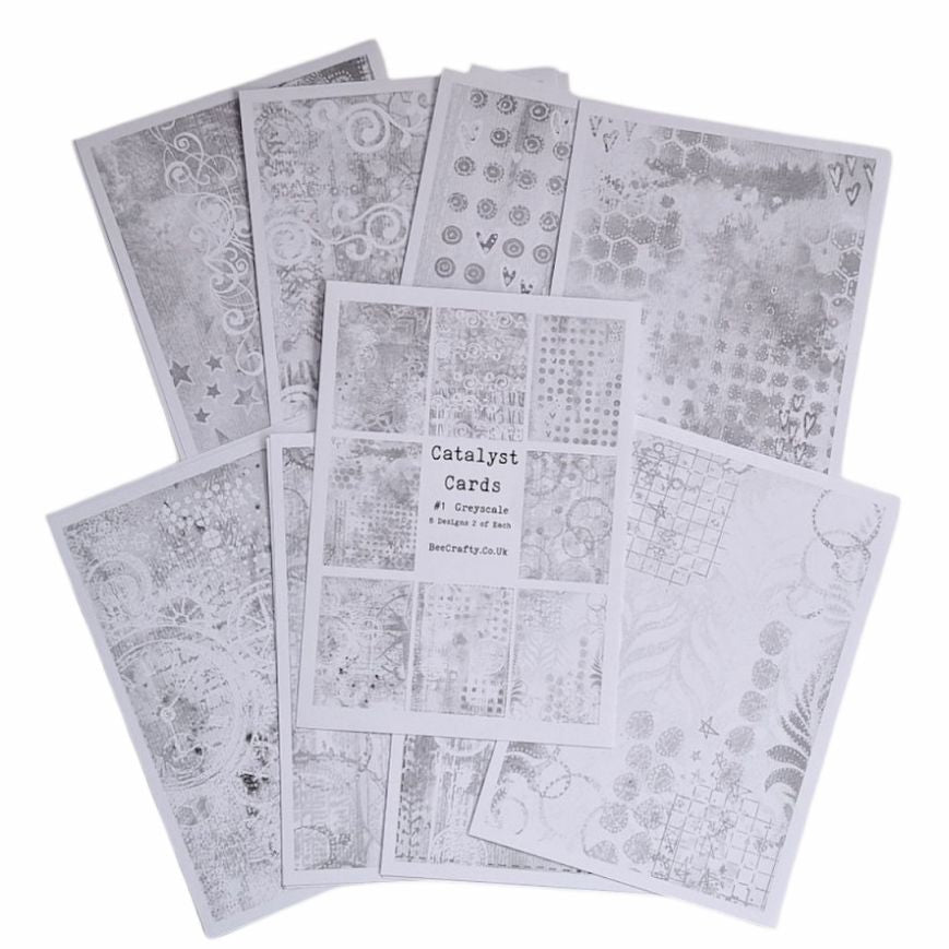 Bee Crafty Catalyst 16 A6 Greyscale Cards - #1