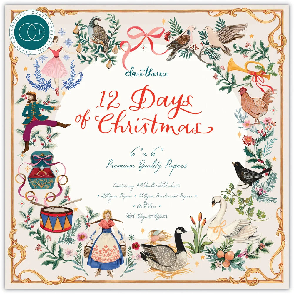 Craft Consortium 12 Days of Christmas 6x6 Inch Paper Pad