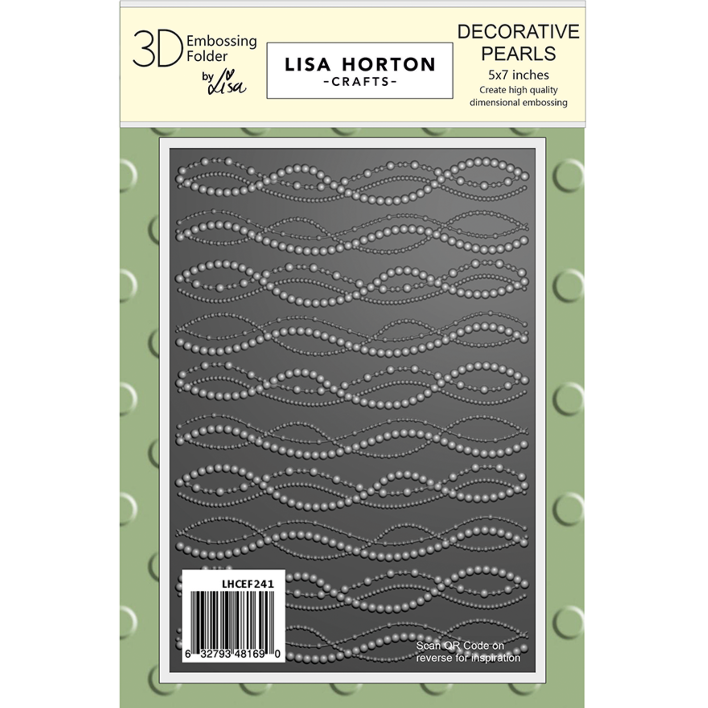 Lisa Horton Crafts Decorative Pearls 5" x 7" 3D Embossing Folder