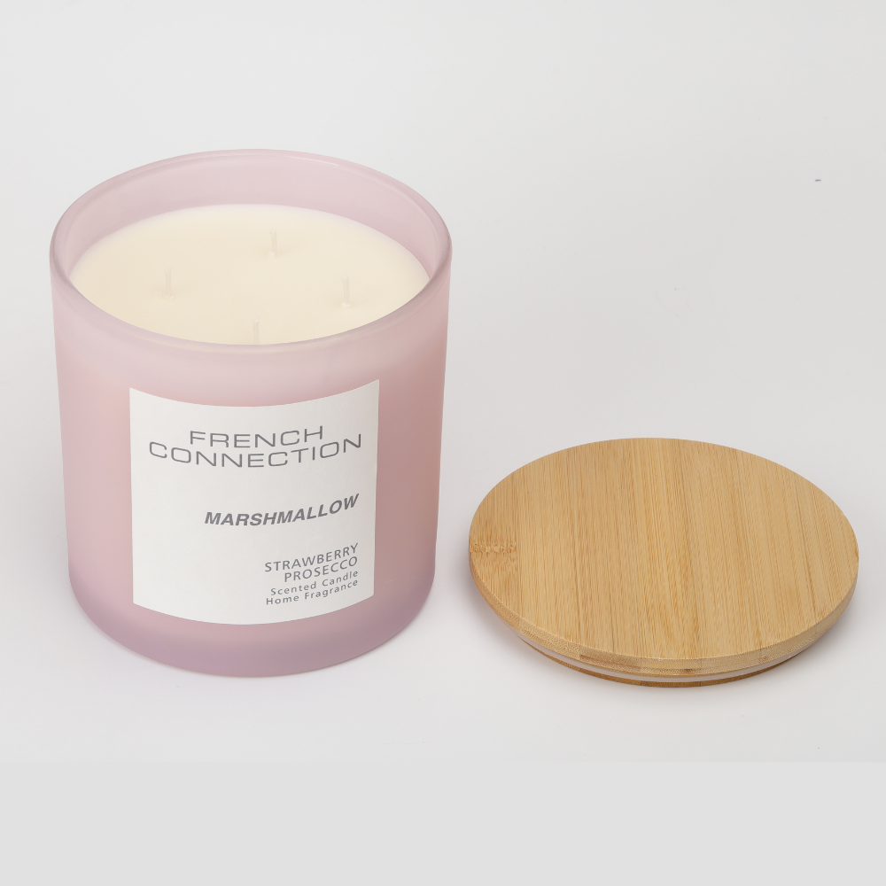 French Connection Pastel Range Marshmallow (Strawberry Prosecco) 4-Wick Candle 1.46kg