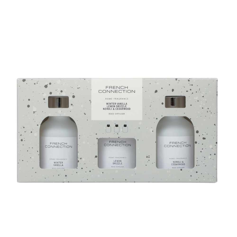 French Connection White Collection Trio of Reed Diffusers 3 x 50ml