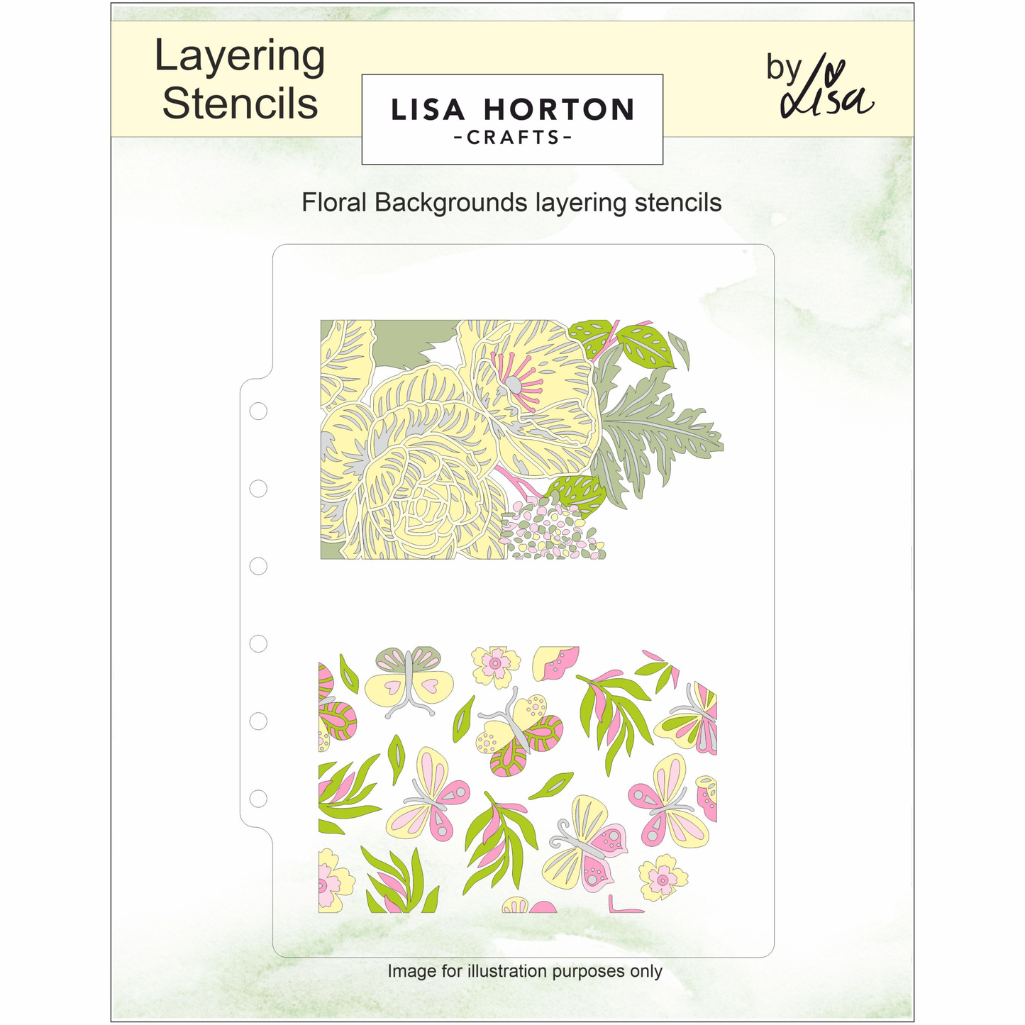 Lisa Horton Crafts Floral Backgrounds Layering Stencils with BONUS Dies