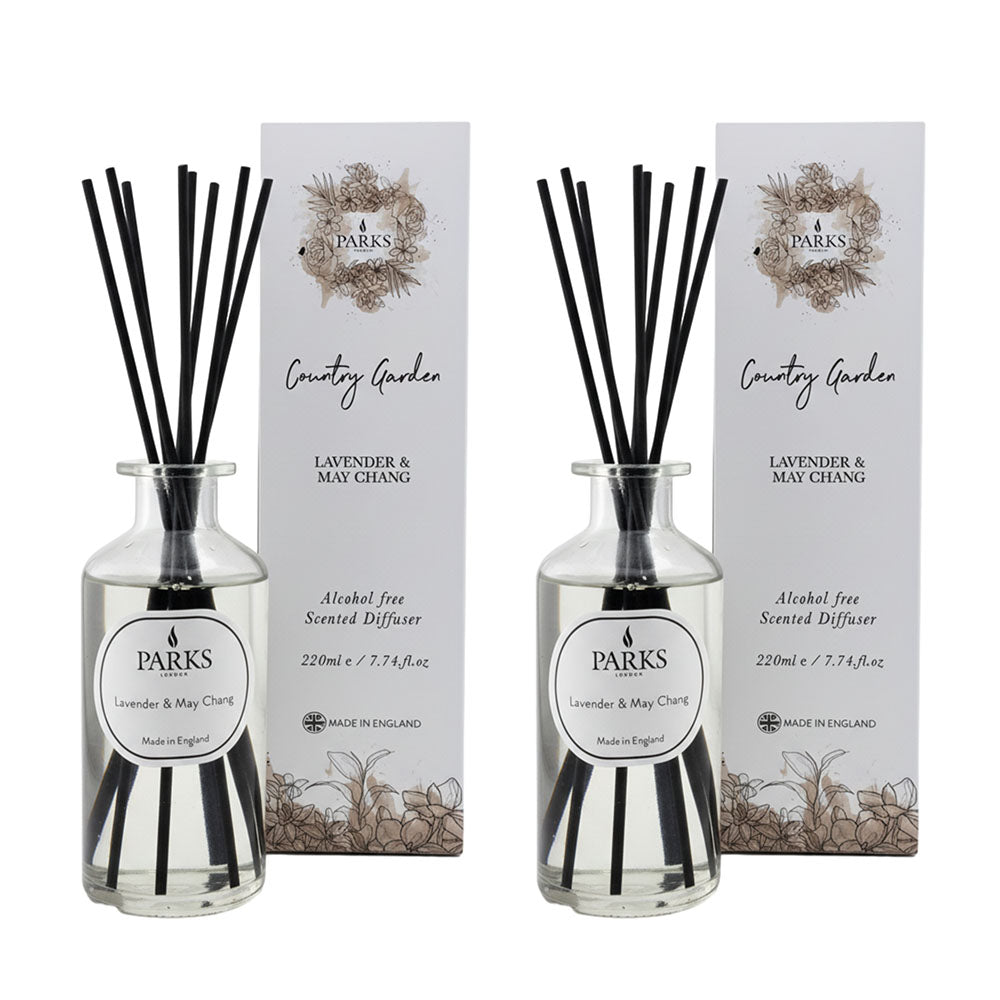 Parks London Lavender and May Chang 220ml Reed Diffuser Duo