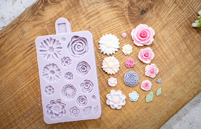 Karen Davies Sugarcraft Miniature Flowers Silicone Mould
