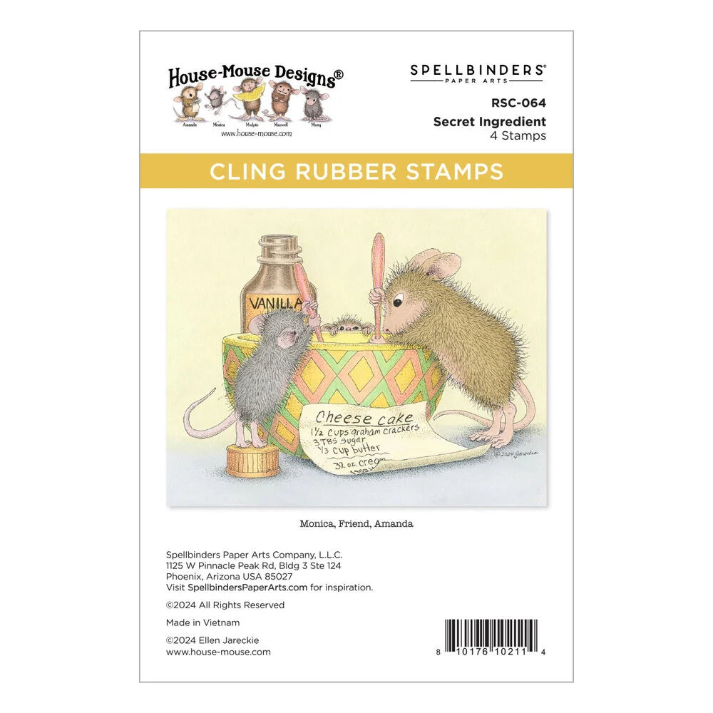 House Mouse Heart and Soul Cling Rubber Stamps-Secret Ingredient