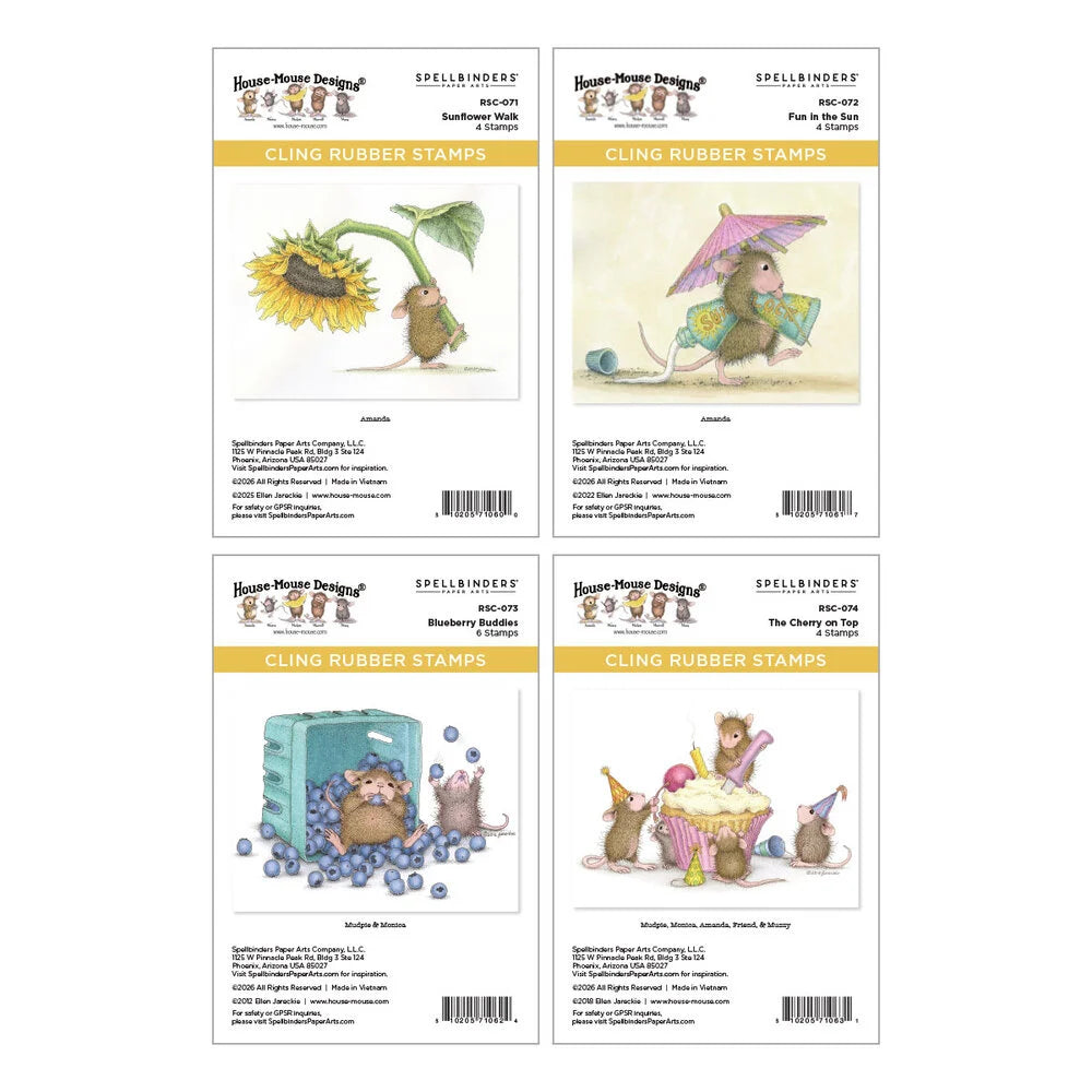 House Mouse Sunflower Walk Collector Stamps Bundle