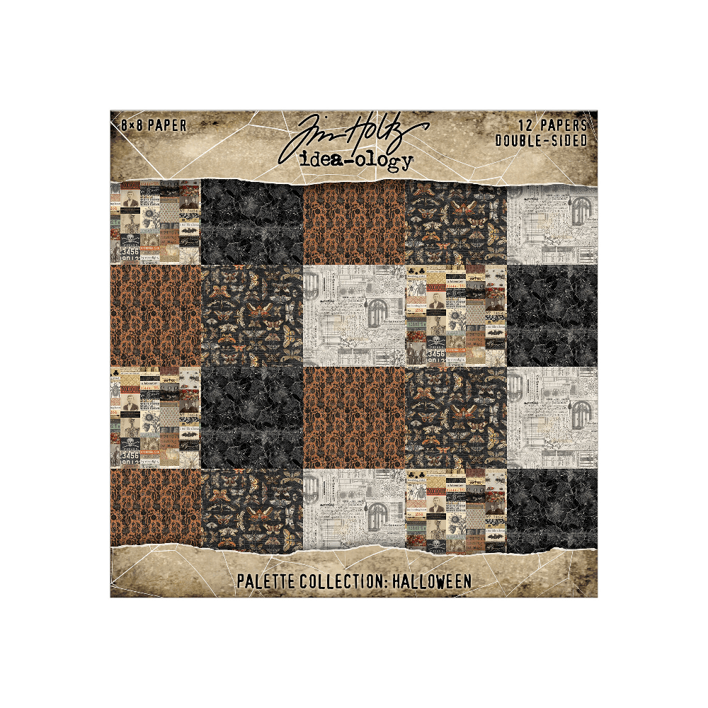 Tim Holtz 8x8" Halloween Palette Papers - 12 Sheets
