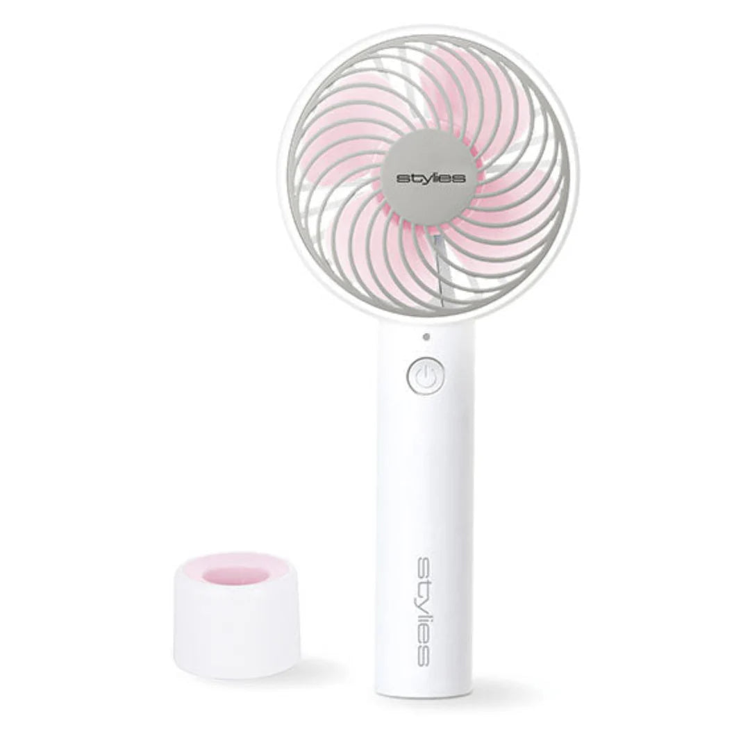 Stylies of Switzerland Lacerta Handheld Fan in Pink