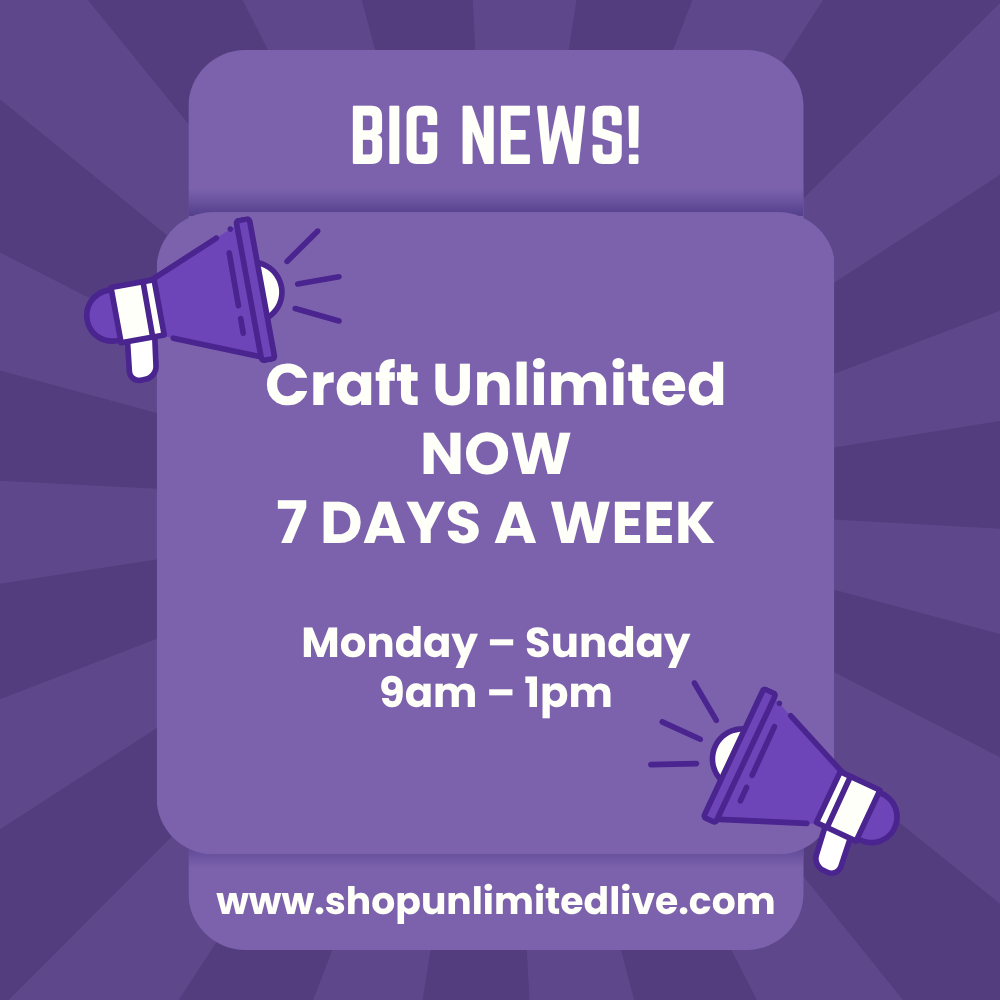 Craft Unlimited Expands to 7 Days a Week