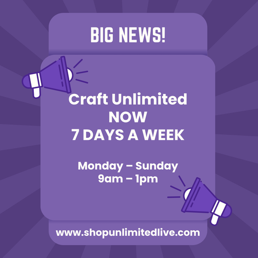 Craft Unlimited Expands to 7 Days a Week