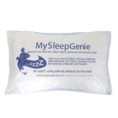 Sleep Genie Orthopaedic Pillow with Air Pocket and Specially Shaped Egyptian Cotton Pillowcase
