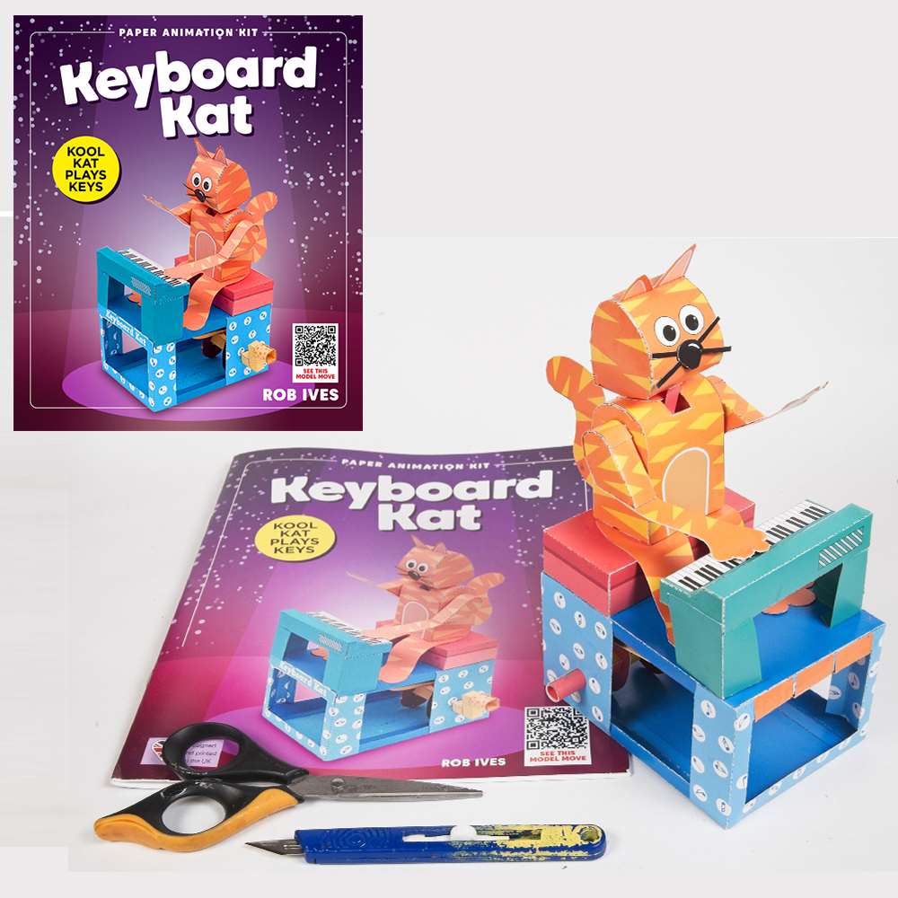 The Happy Puzzle Company Keyboard Cat Paper Animation Kits