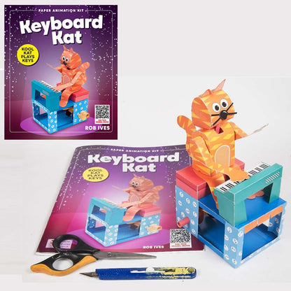 The Happy Puzzle Company Keyboard Cat Paper Animation Kits