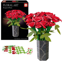 The Happy Puzzle Company Floral Art Bouquet of Red Roses