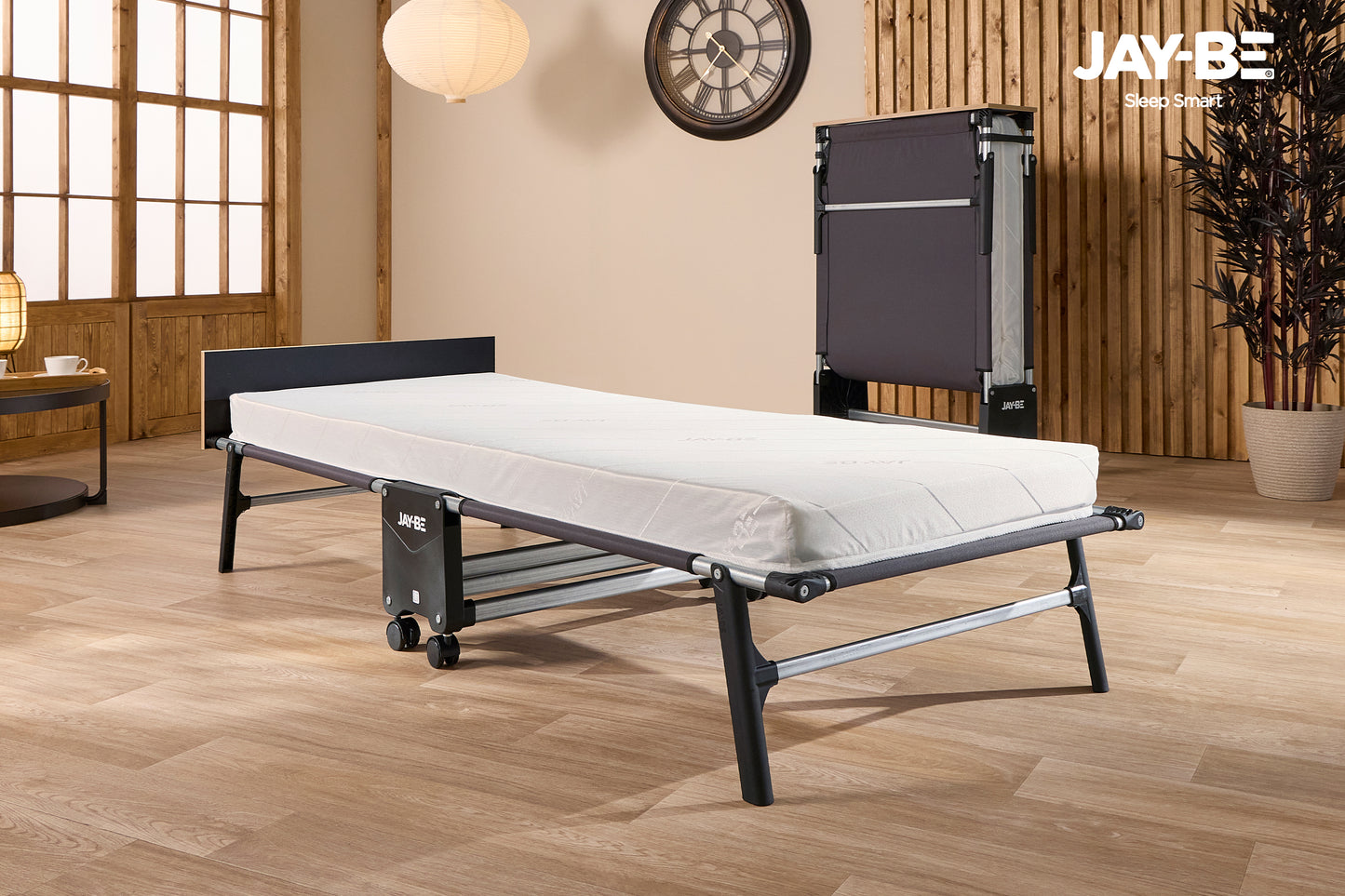 Jay-Be RE80 Rollaway Folding Bed with Single Mattress and Storage Cover