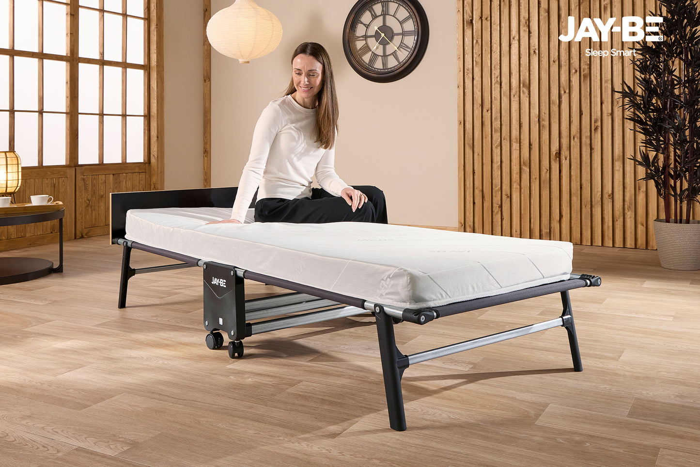 Jay-Be RE80 Rollaway Folding Bed with Single Mattress and Storage Cover