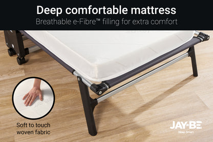Jay-Be RE80 Rollaway Folding Bed with Single Mattress and Storage Cover