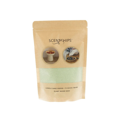 Scentchips by Parks Chalice Clay White Bowl & Green Candle Sand Kit 500g