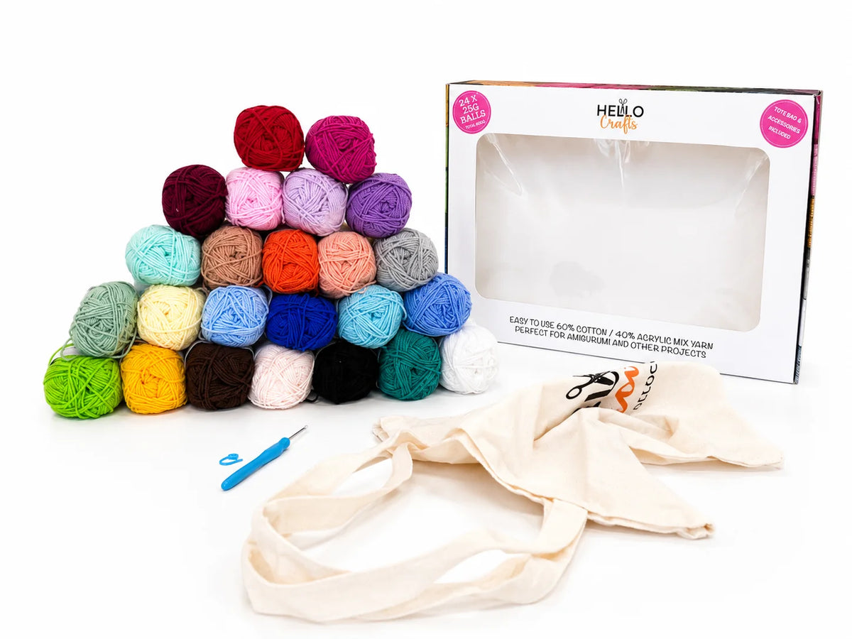 Hello Crafts Easy Gift Box - 24 x 25g Easy Yarn