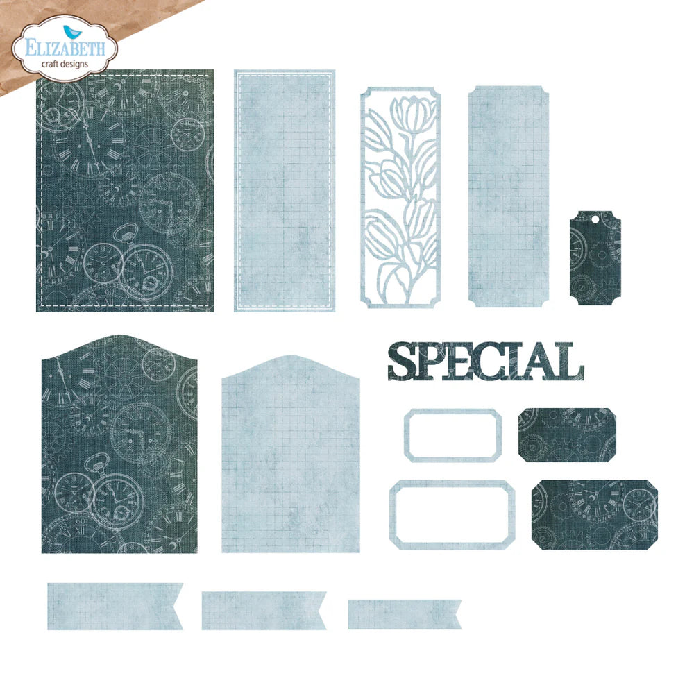 Elizabeth Craft Designs Everyday Memories Pocket Page Inset 1 Die Set - 15 Dies