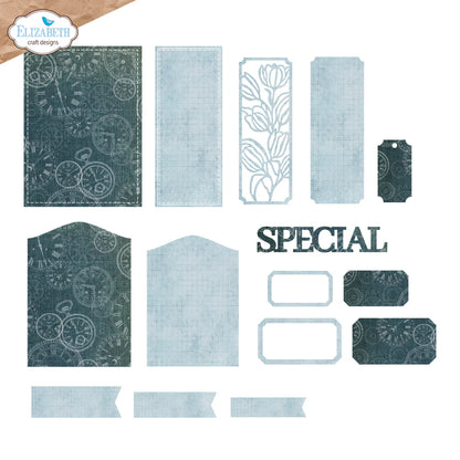 Elizabeth Craft Designs Everyday Memories Pocket Page Inset 1 Die Set - 15 Dies